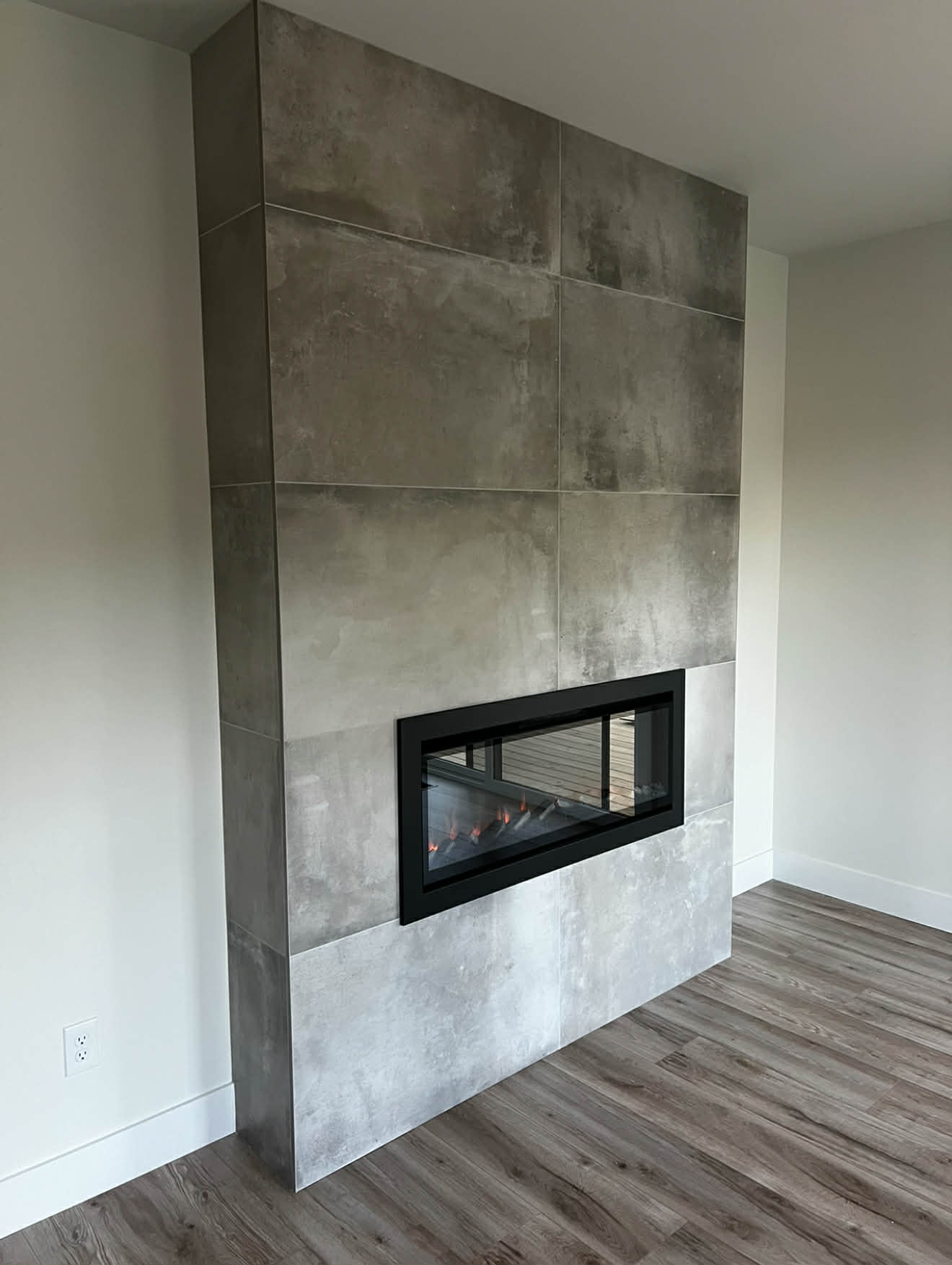Fireplace tile surround