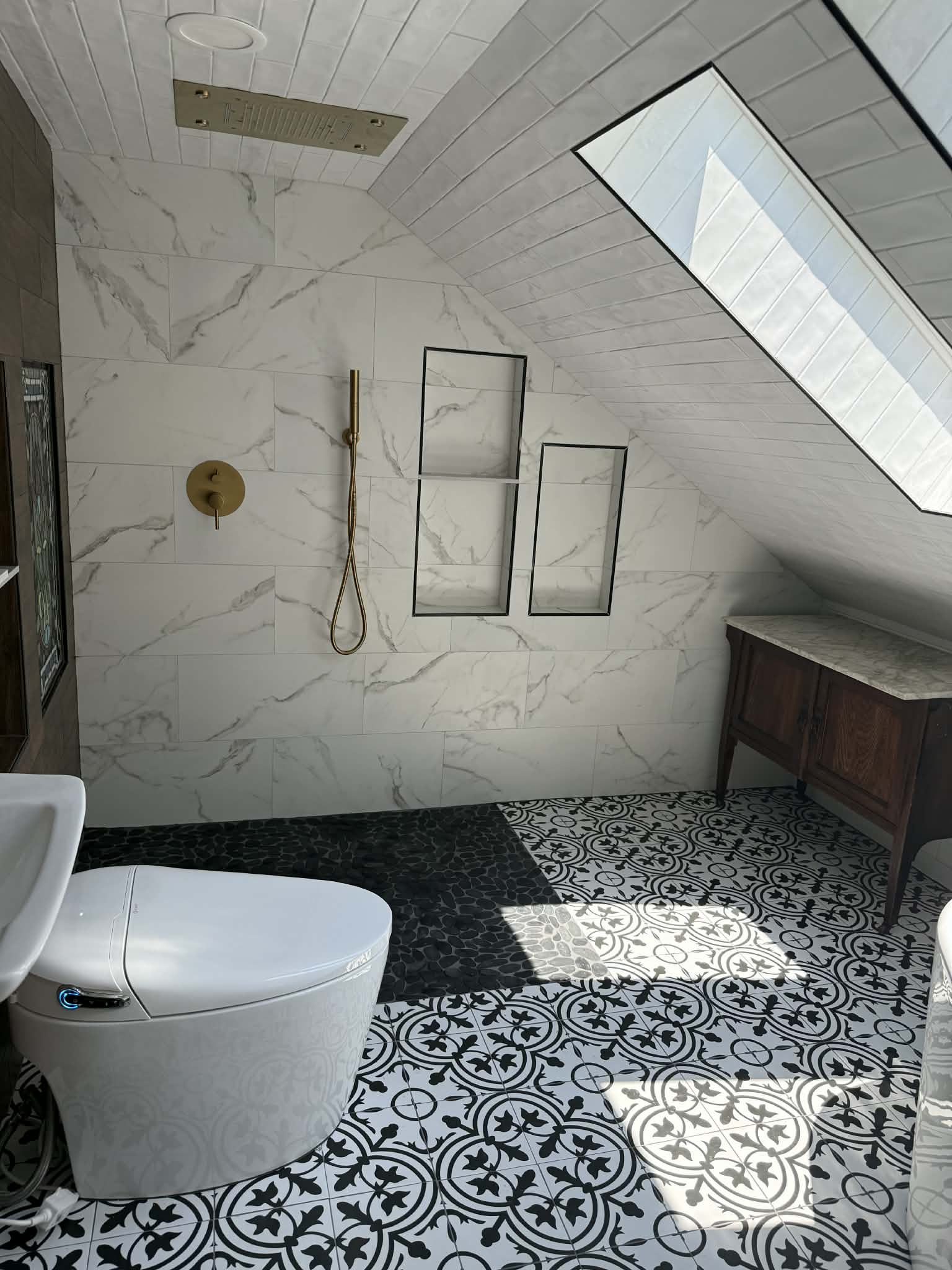 Bathroom tile installation