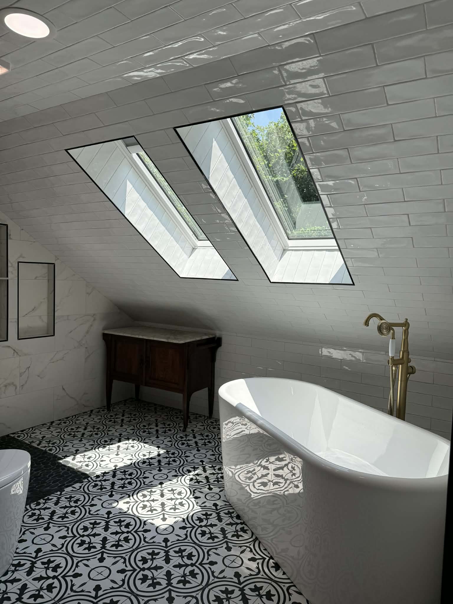 Bathroom tile installation